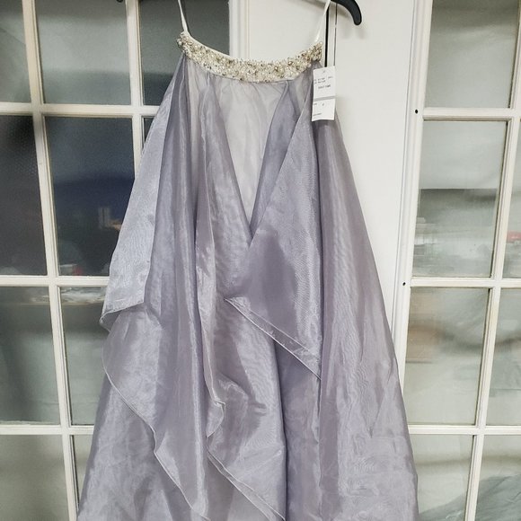 Say Yes to the Prom Tulle Silver/White Skirt - Picture 2 of 9